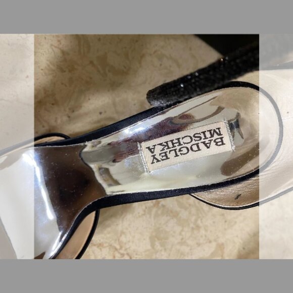 Badgley Mischka Eliana Embellished Satin Cocktail Pumps (Orig $275) w/tax (9.5) - Picture 7 of 8